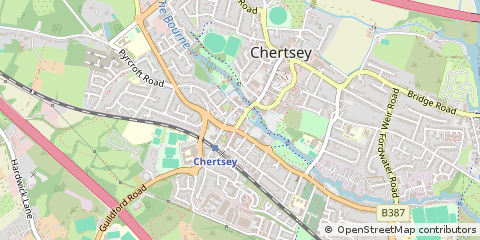 Map of Chertsey, Surrey