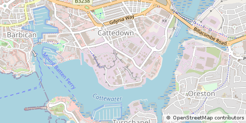 Map of Plymouth, Devon