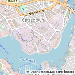 Map of Plymouth, Devon
