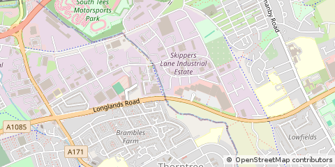 Map of Skippers Lane Industrial Estate, Middlesbrough Cleveland