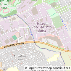 Map of Skippers Lane Industrial Estate, Middlesbrough Cleveland