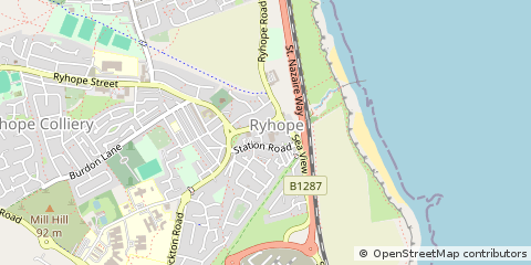 Map of Sunderland, Tyne & Wear