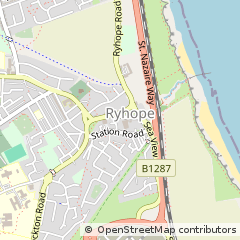 Map of Sunderland, Tyne & Wear