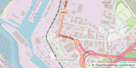 Map of Avonmouth, Bristol