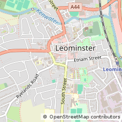 Map of Leominster, Herefordshire