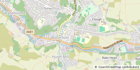 Map of Rossendale, Lancs