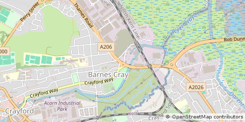 Map of Crayford, Kent