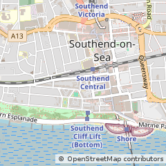 Map of Southend-on-SEA, Essex