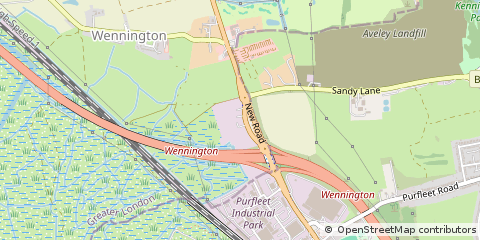 Map of Wennington, Essex