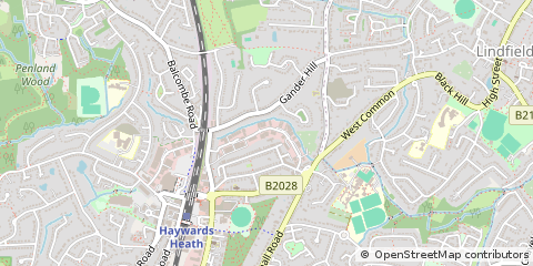 Map of Haywards Heath, West Sussex
