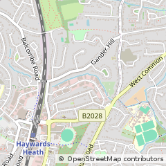 Map of Haywards Heath, West Sussex