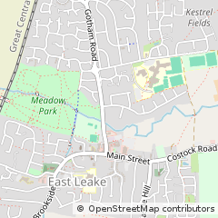 Map of East Leake, Leicestershire