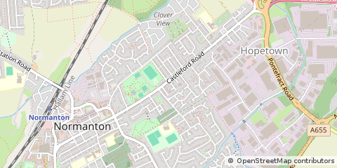 Map of Normanton, West Yorkshire