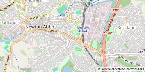 Map of Newton Abbot, Devon
