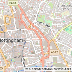 Map of Nottingham, Nottinghamshire