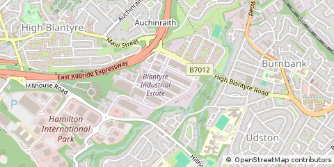 Map of Glasgow, South Lanarkshire