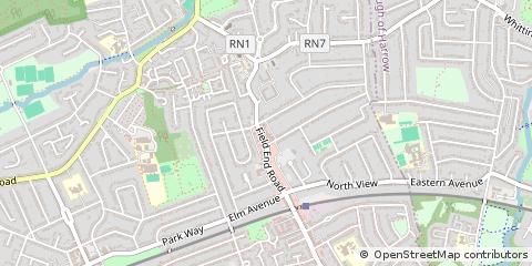 Map of Eastcote, Middlesex