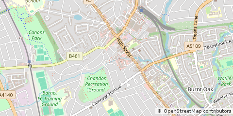 Map of Edgware, Middlesex