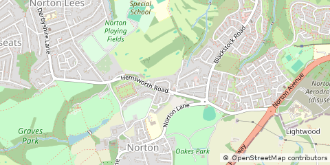 Map of South Yorkshire