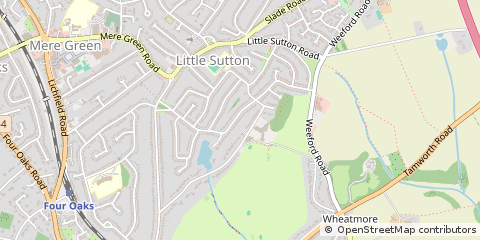 Map of Sutton Coldfield