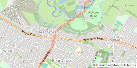 Map of Bournemouth, Dorset