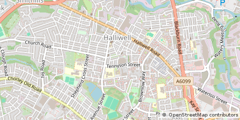Map of Bolton, Colne