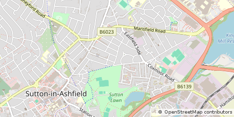 Map of Sutton-in-Ashfield