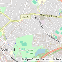 Map of Sutton-in-Ashfield