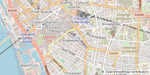 Map of Liverpool, Merseyside