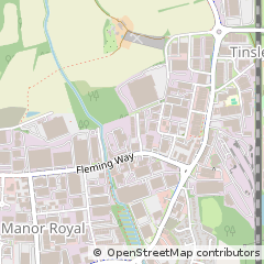 Map of Crawley, West Sussex