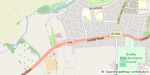 Map of Grimsby, N E Lincs