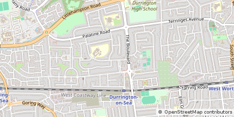 Map of Worthing, West Sussex