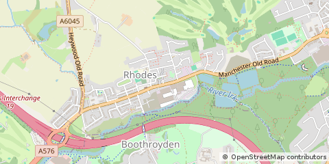 Map of Middleton, Greater Manchester