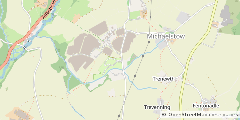 Map of Bodmin, Cornwall