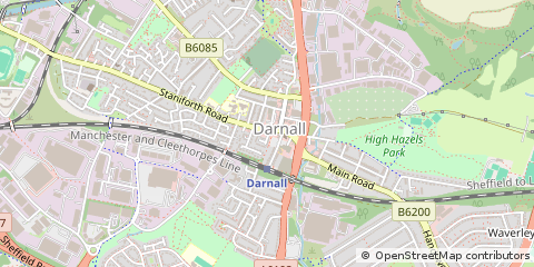 Map of Sheffield
