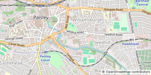 Map of Paisley, Renfrewshire
