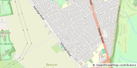 Map of Sutton Coldfield, West Midlands