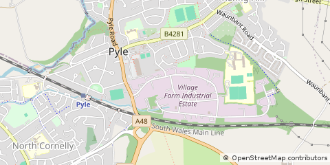 Map of Pyle Bridgend, MID Glamorgan