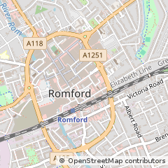 Map of Romford, Essex