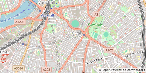 Map of The Oval, London