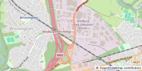 Map of Stockport, Cheshire