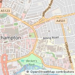 Map of Northampton, Northamptonshire