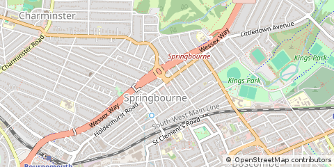 Map of Bournemouth, Dorset