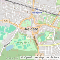 Map of Reigate, Surrey