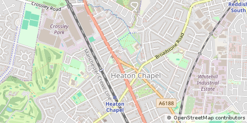 Map of Stockport, Cheshire