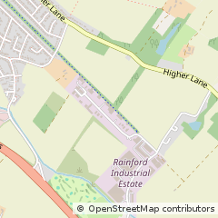 Map of Rainford, Merseyside