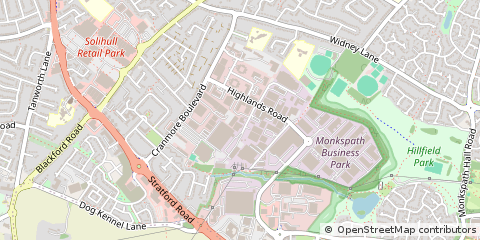 Map of Solihull, West Midlands