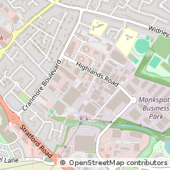 Map of Solihull, West Midlands