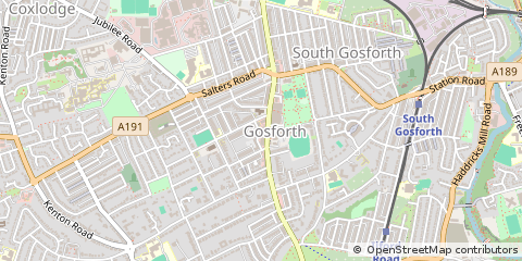 Map of Newcastle Upon Tyne