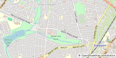 Map of Birmingham, West Midlands